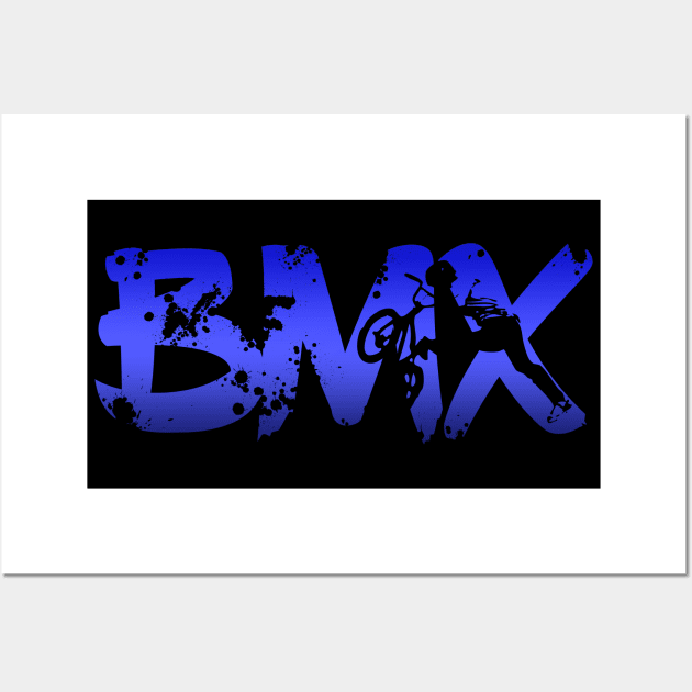 Distressed BMX for Men Women Kids & Bike Riders Wall Art by Vermilion Seas